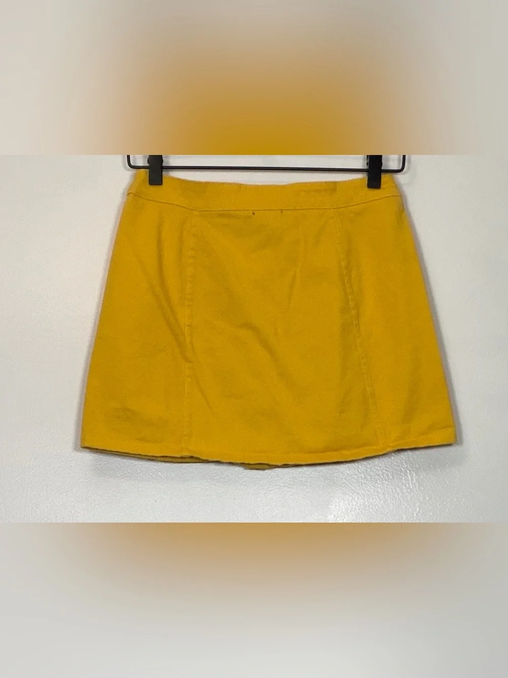Rue21 Yellow Button-Front Mini Skirt
